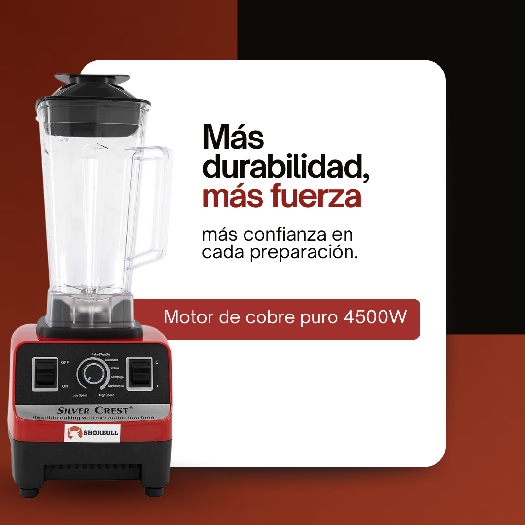 Licuadora Profesional Shorbull - 4500W + Picador Elétrico GRATIS 🎁